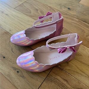 Kelly & Katie Iridescent Pink Dress Shoes with Bow